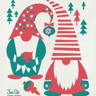Christmas Holiday Gnome Tomte Elf 2-color Red + Green