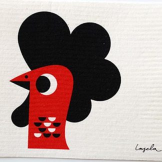 Modern Retro Rooster - Red & Black