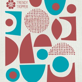 Abstract Bordeaux + Turquoise