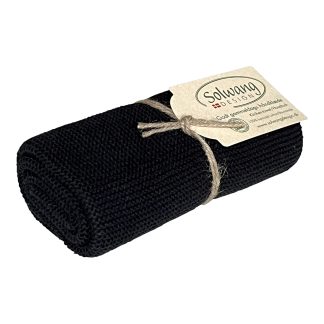 SOLWANG DESIGN Danish ORGANIC Cotton Kitchen / Hand Towel - Solid Black