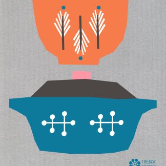 JENN SKI BOWLS ORANGE ON GREY
