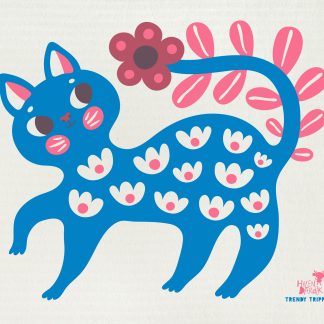 Helen Dardik Blue Cat on Natural