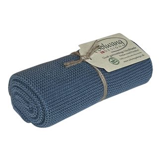 SOLWANG DESIGN Danish ORGANIC Cotton Kitchen / Hand Towel - DARK RUSTIC BLUE