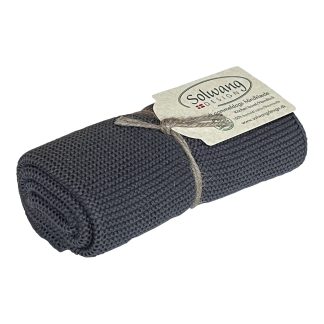 SOLWANG DESIGN Danish ORGANIC Cotton Kitchen / Hand Towel - DARK STEEL