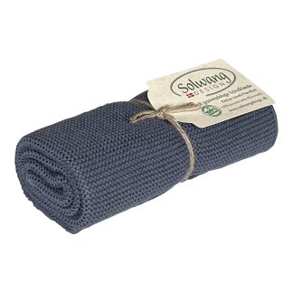 SOLWANG DESIGN Danish ORGANIC Cotton Kitchen / Hand Towel - DARK STORMY GREY