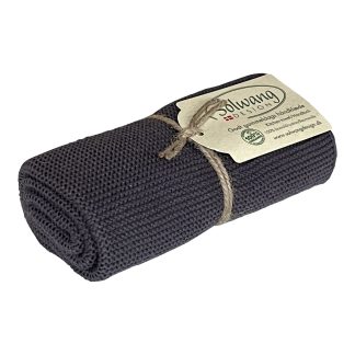 SOLWANG DESIGN Danish ORGANIC Cotton Kitchen / Hand Towel - DARK WARM GREY