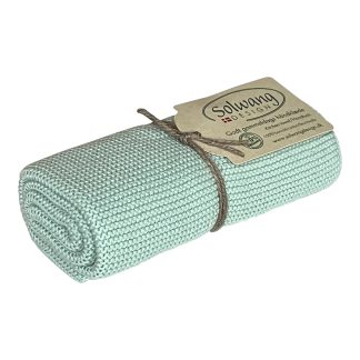 SOLWANG DESIGN Danish ORGANIC Cotton Kitchen / Hand Towel - Light Dusty Aqua