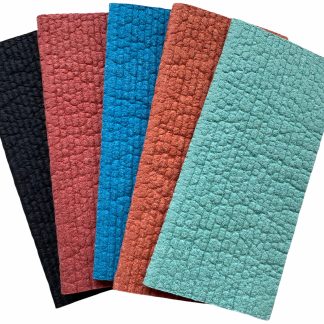 Dyed Sponge Cloth - 5 Pack (1 ea Rustic Green + Terracotta + Cobalt + Bordeaux + Black)