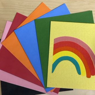 rainbow paper envelope for swedish dishcloth