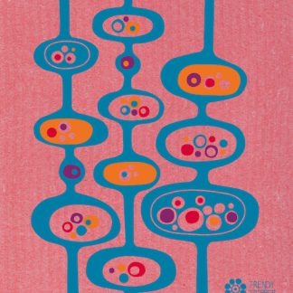 Pods – Eggplant + Turquoise on Pink