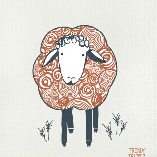 Eco Sponge Cloth Sheep Terracotta