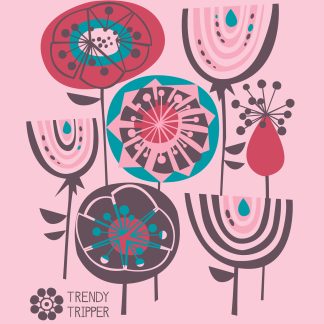 abstract flowers jenn ski modern swedish dishcloth for trendy tripper