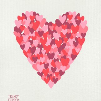barbara newton-smith swedish dishcloth hearts pink