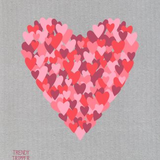 barbara newton-smith swedish dishcloth hearts pink