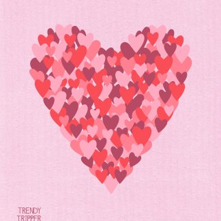 barbara newton-smith swedish dishcloth hearts pink
