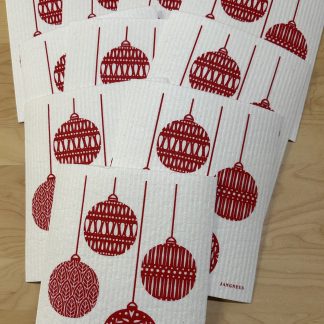 10-Pk Swedish Dishcloths RED Baubles Ornaments Sale $12