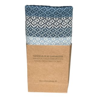 SOLWANG DESIGN Jacquard Towel Made w/ Yarn Scraps - Pigeon Blue