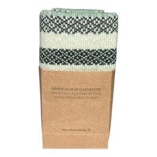 SOLWANG DESIGN Jacquard Towel Made w/ Yarn Scraps - Rustic Green