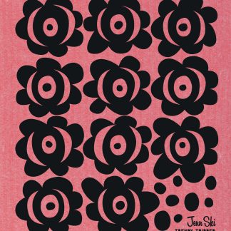 Swedish Garden Black on PINK - Special
