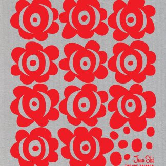 Swedish Garden Red on GREY - Special
