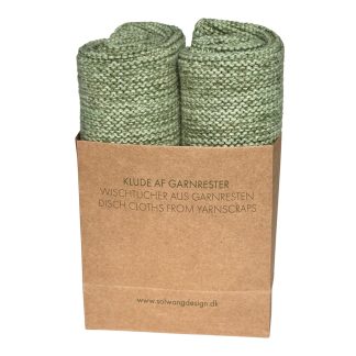 SOLWANG DESIGN 2-Pk Dishcloth Made w/ Yarn Scraps - Matcha