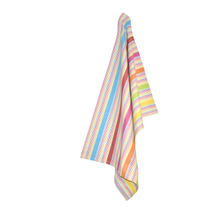 SOLWANG DESIGN Tea Towel 100% Certified Organic Cotton - Bright Multi Stripe