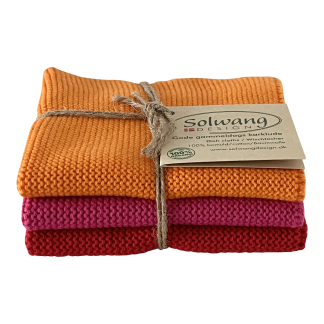 SOLWANG DESIGN Danish ORGANIC Orange/Pink/Dark Red