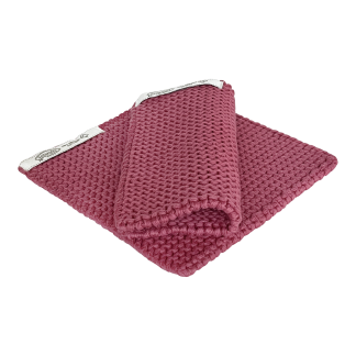SOLWANG DESIGN Danish Pot Holders 100% Certified Organic Cotton - DARK Antique Rose