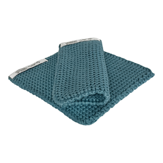 SOLWANG DESIGN Danish Pot Holders 100% Certified Organic Cotton - Azure Blue