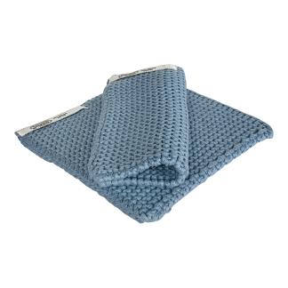 SOLWANG DESIGN Danish Pot Holders 100% Certified Organic Cotton - Light Dusty Blue