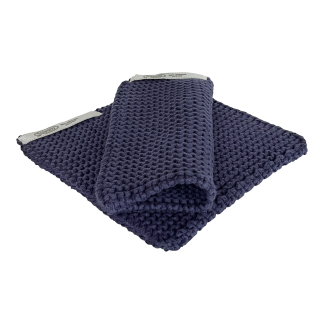 SOLWANG DESIGN Danish Pot Holders 100% Certified Organic Cotton - Dark Dusty Blue