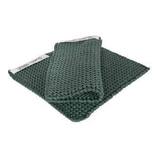 SOLWANG DESIGN Danish Pot Holders 100% Certified Organic Cotton - Dark Petrol