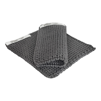 SOLWANG DESIGN Danish Pot Holders 100% Certified Organic Cotton - Dk Steel Grey