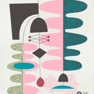 Pendants – Black + Pink on Natural