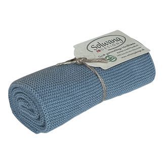 SOLWANG DESIGN Danish ORGANIC Cotton Kitchen or Hand Towel - MEDIUM RUSTIC BLUE