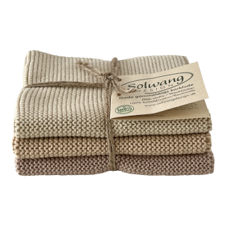 ORGANIC Cotton Dishcloth Combi - 3 Sand Combi
