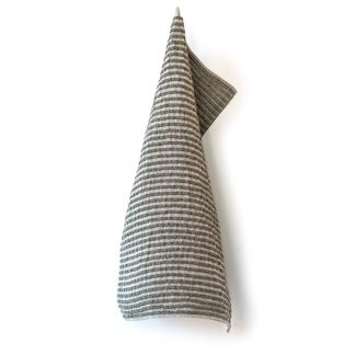 Vaxbo Lin 100% Linen Tea Towel Made in Sweden - STORM: Black w/ Graphite