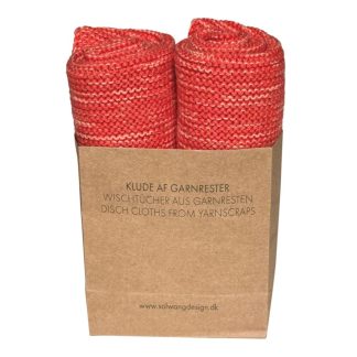SOLWANG DESIGN 2-Pk Dishcloth Made w/ Yarn Scraps - Terracotta Mix