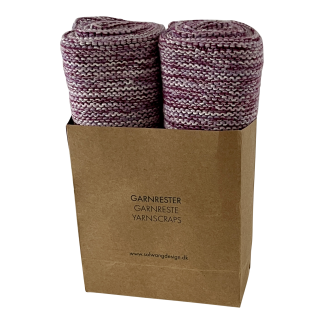 SOLWANG DESIGN 2-Pk Dishcloth Made w/ Yarn Scraps - Purple/Rose/Sand Mix